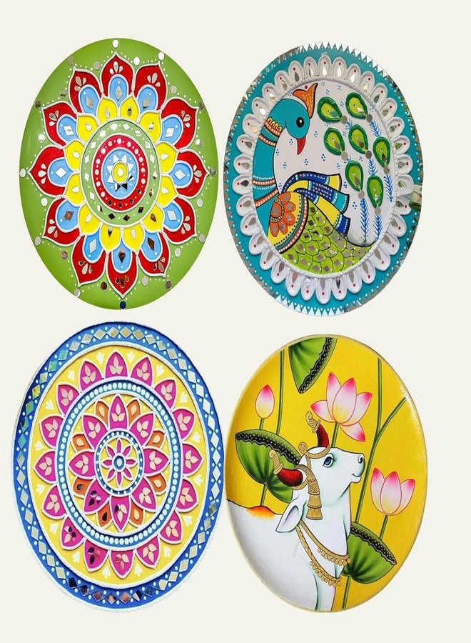 Decordial Mandala Art Madhuani Lippan Art Materials Diy Kit With 4 Premarked Lippan Mdf Board Decorative Mirrors Dot Mandala Tool Lippan Art Kit For Kids Adults Wall Decoration,Multicolor - Image 4